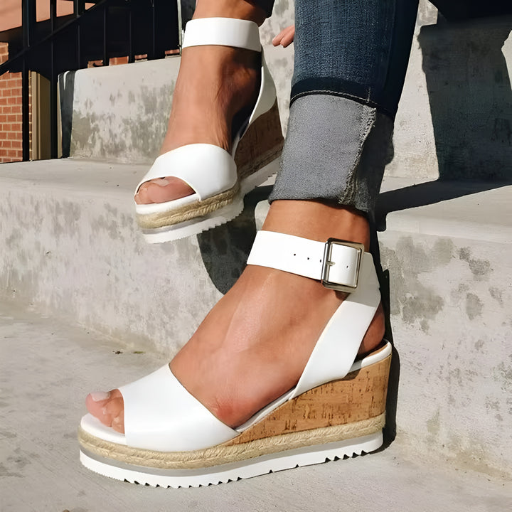 Lahoma | Chic Wedge Sandals with Ankle Strap