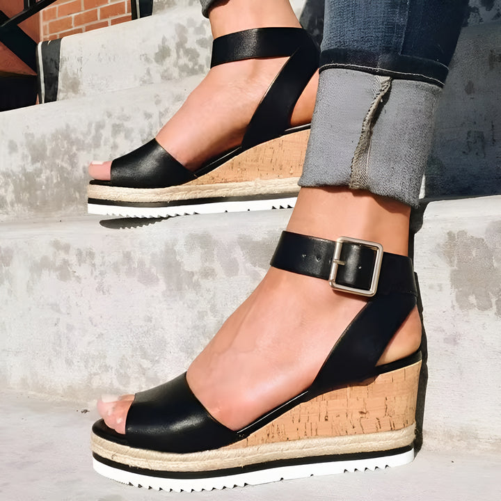 Lahoma | Chic Wedge Sandals with Ankle Strap