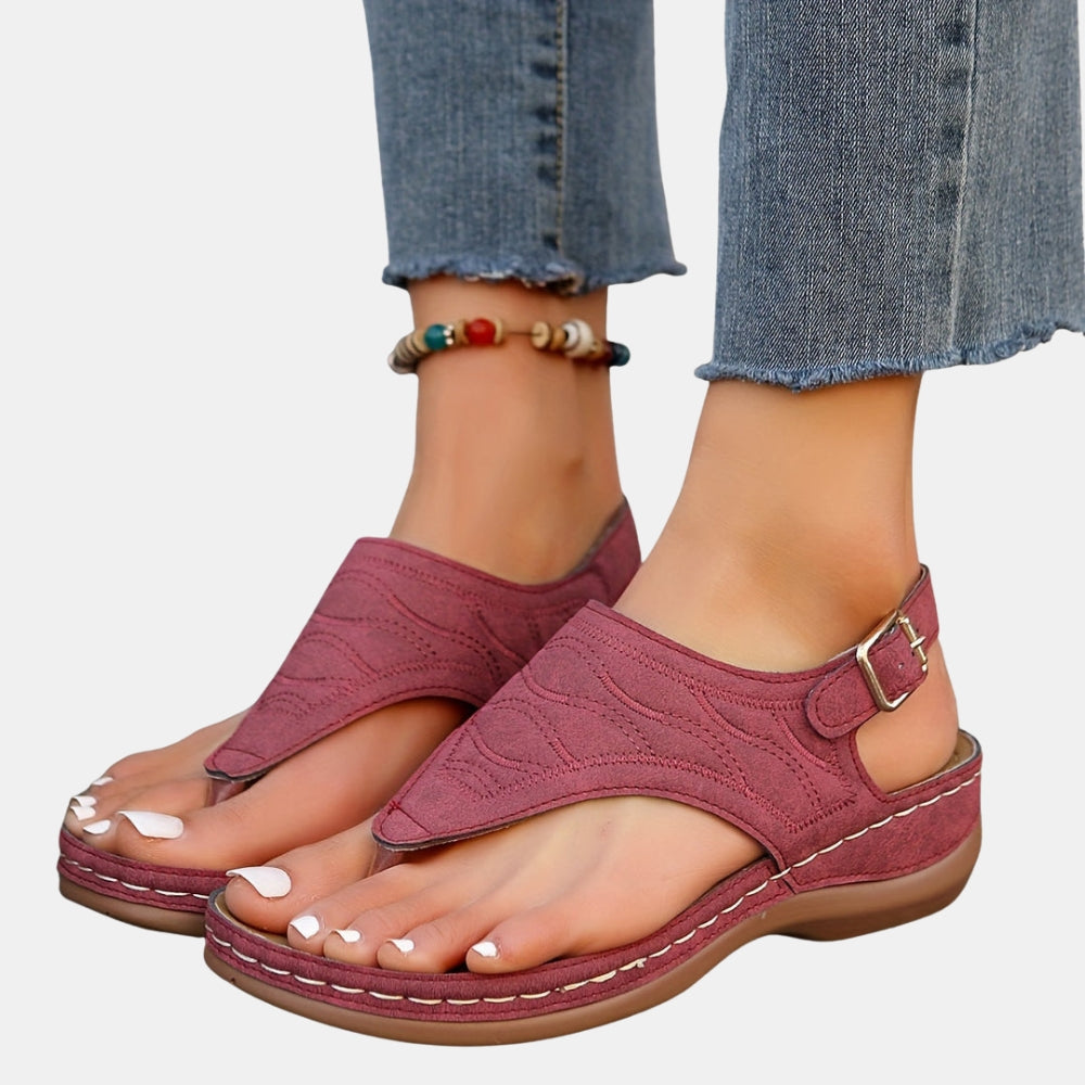 Laree | Thong Sandals with Ankle Strap Detail