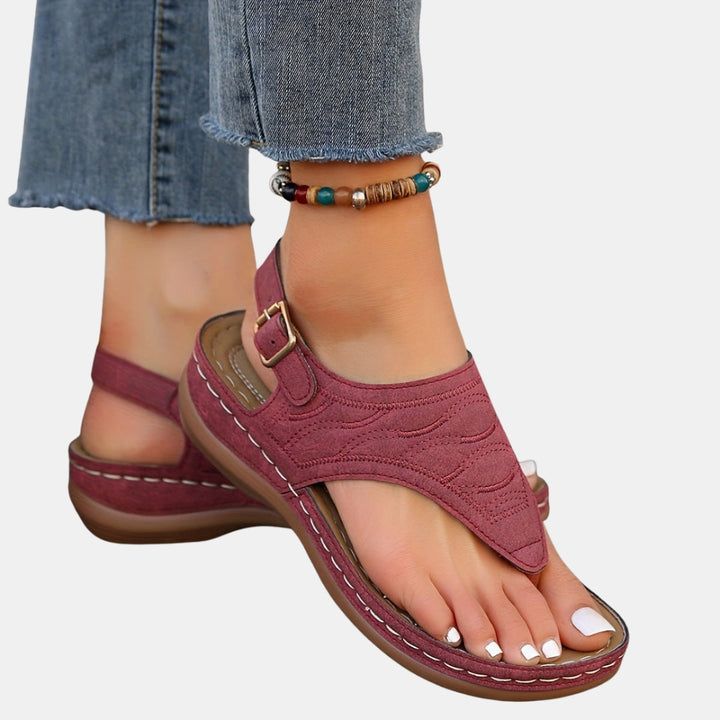 Laree | Thong Sandals with Ankle Strap Detail