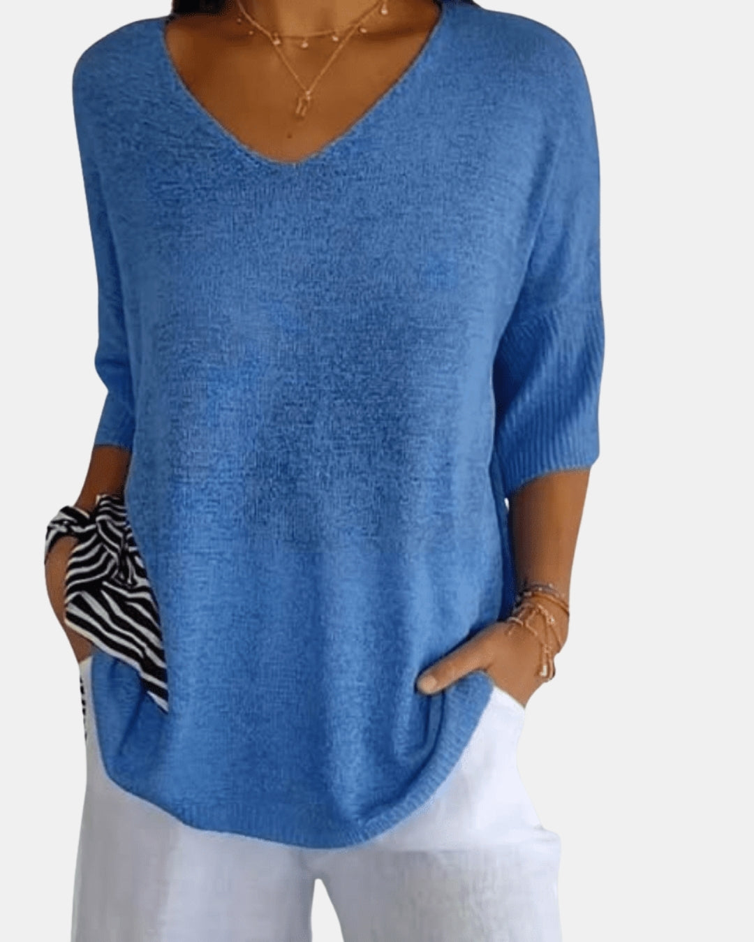 Larelle | V Neck Knit Top