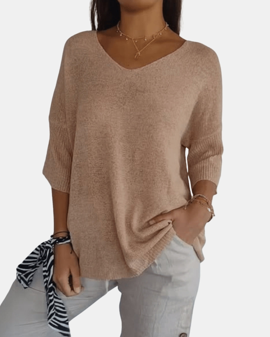 Larelle | V Neck Knit Top