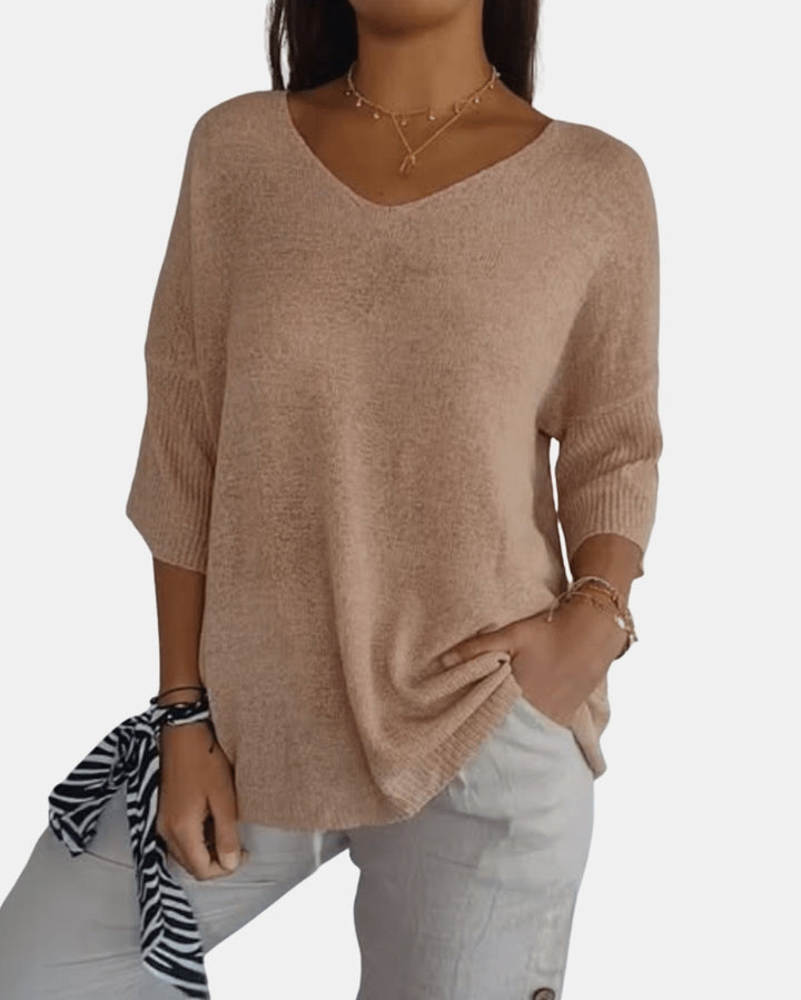 Larelle | V Neck Knit Top
