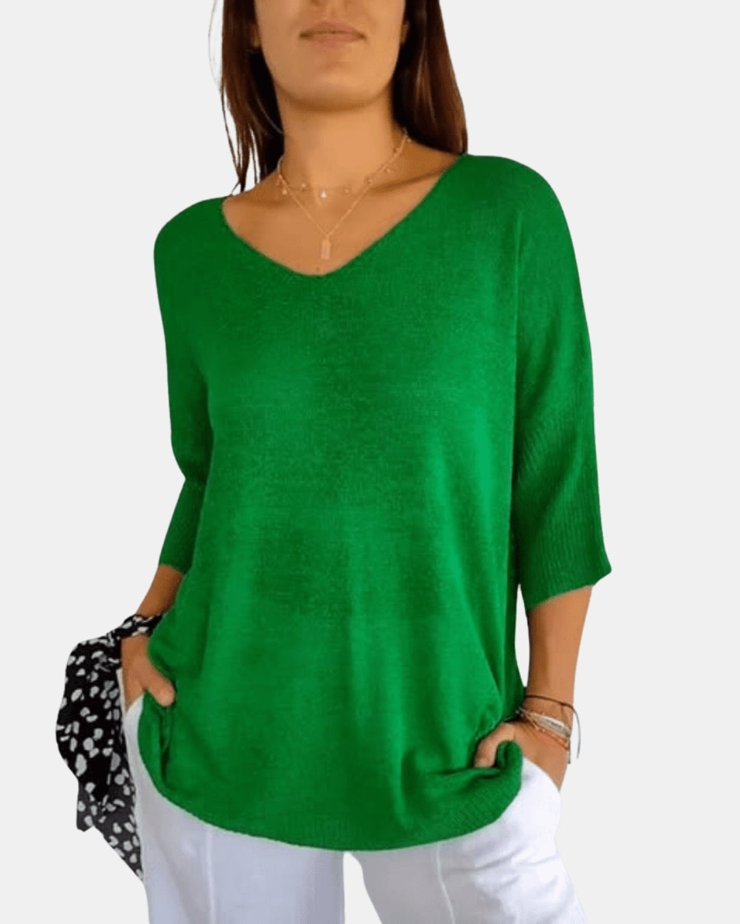 Larelle | V Neck Knit Top
