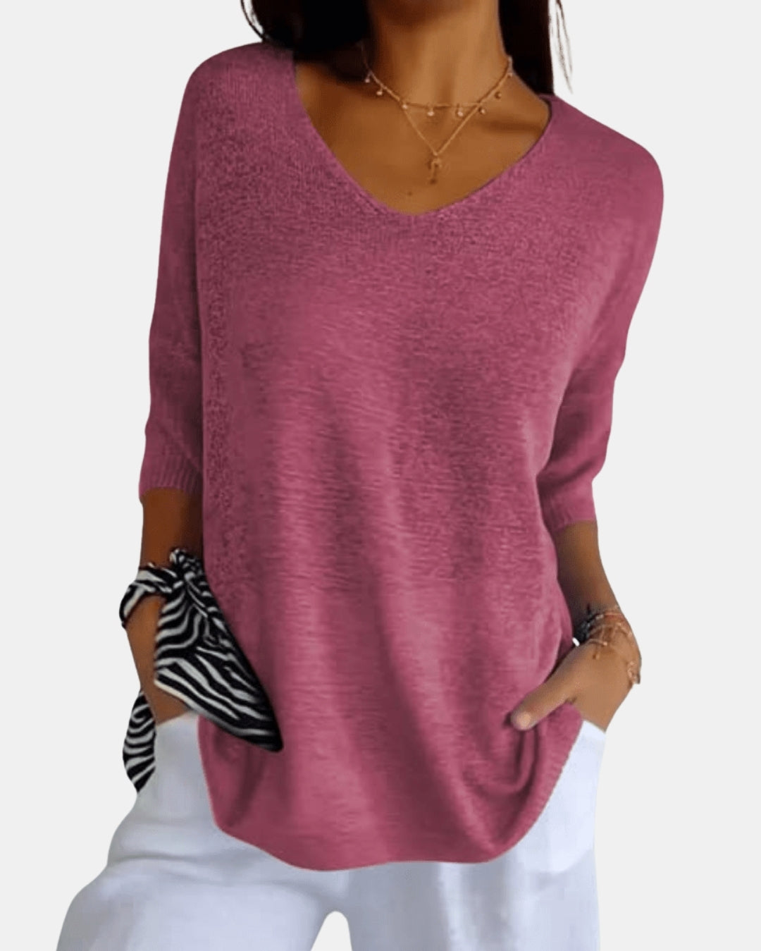 Larelle | V Neck Knit Top