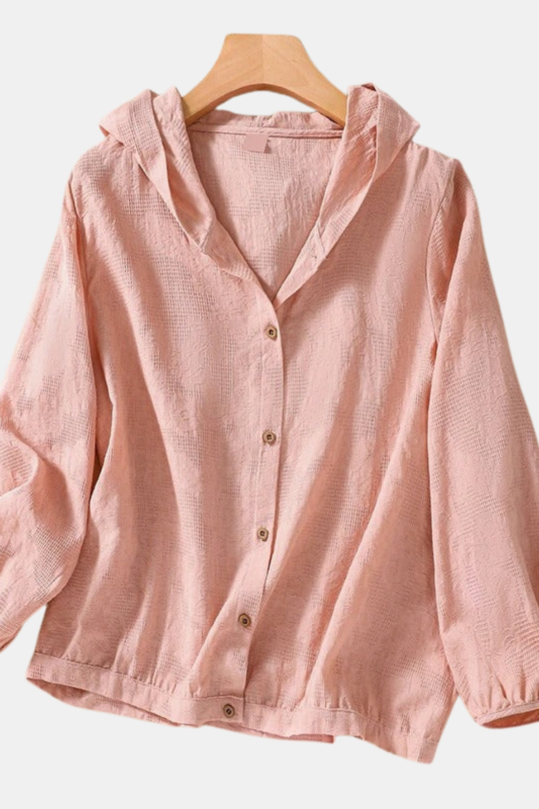 Larellea | Airy Hooded Button Up Blouse