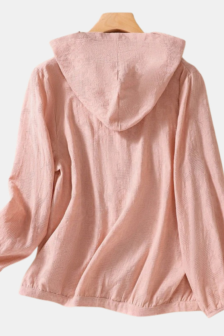 Larellea | Airy Hooded Button Up Blouse
