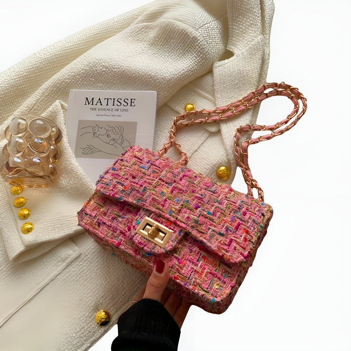 Laretha | Tweed Shoulder Bag with Chain Strap
