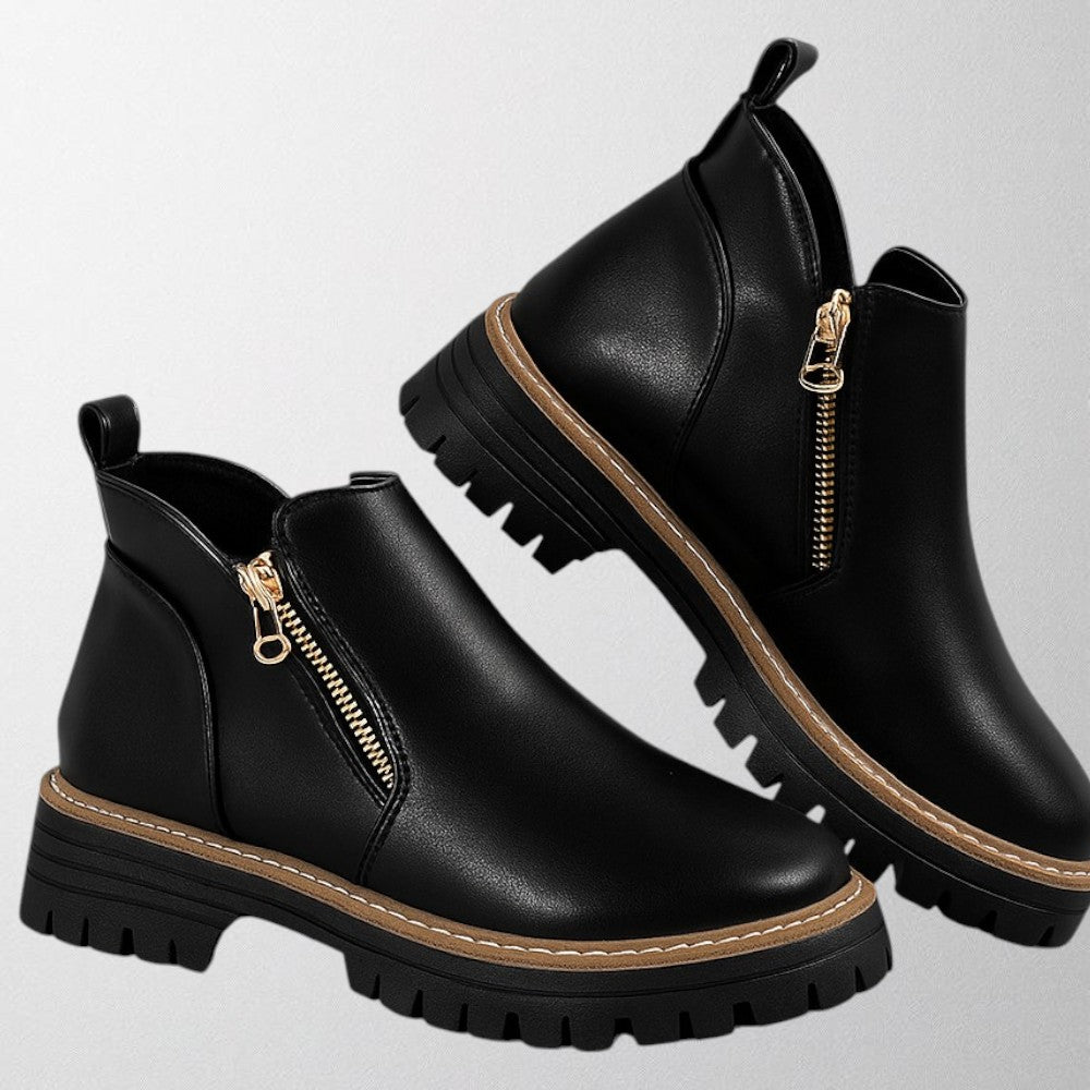 Leah | Modern Ankle Boots with Lug Sole