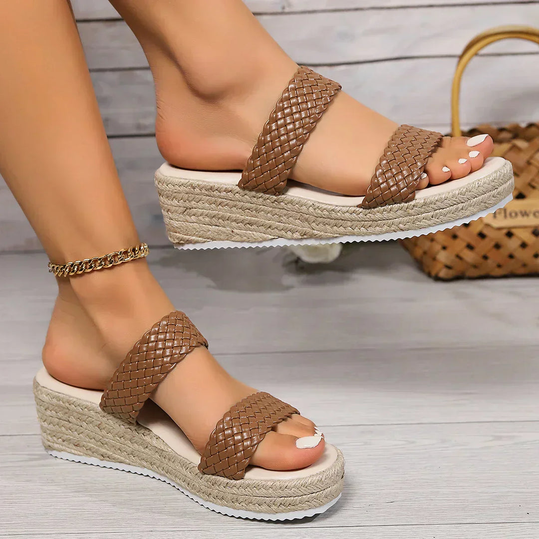 Lena | Platform Sandals with Braided Straps