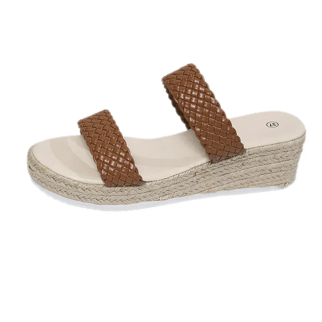 Lena | Platform Sandals with Braided Straps
