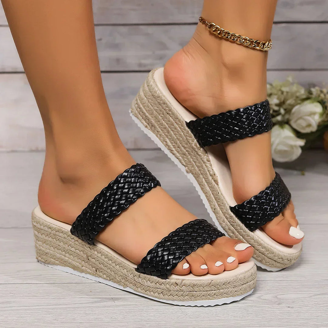 Lena | Platform Sandals with Braided Straps