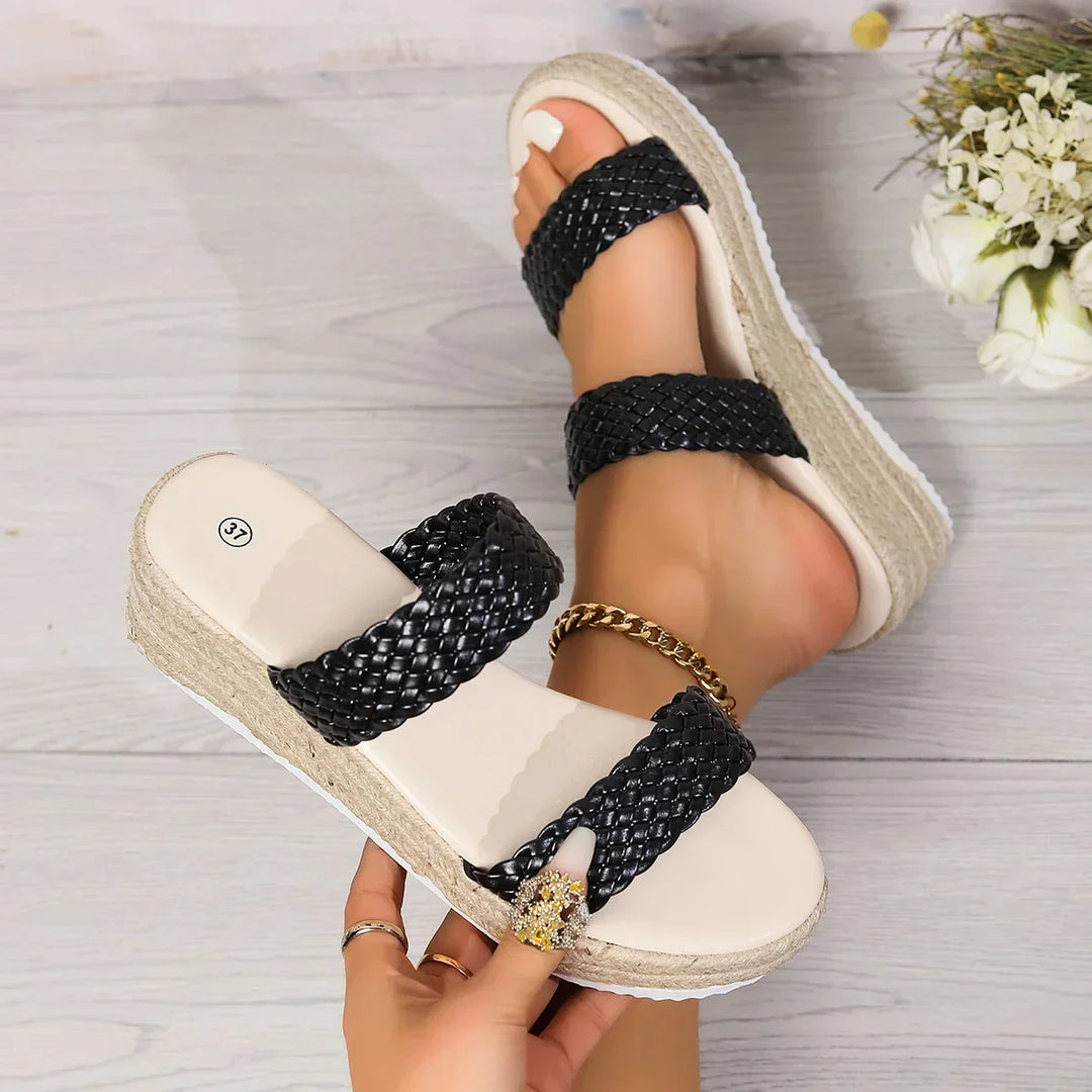 Lena | Platform Sandals with Braided Straps