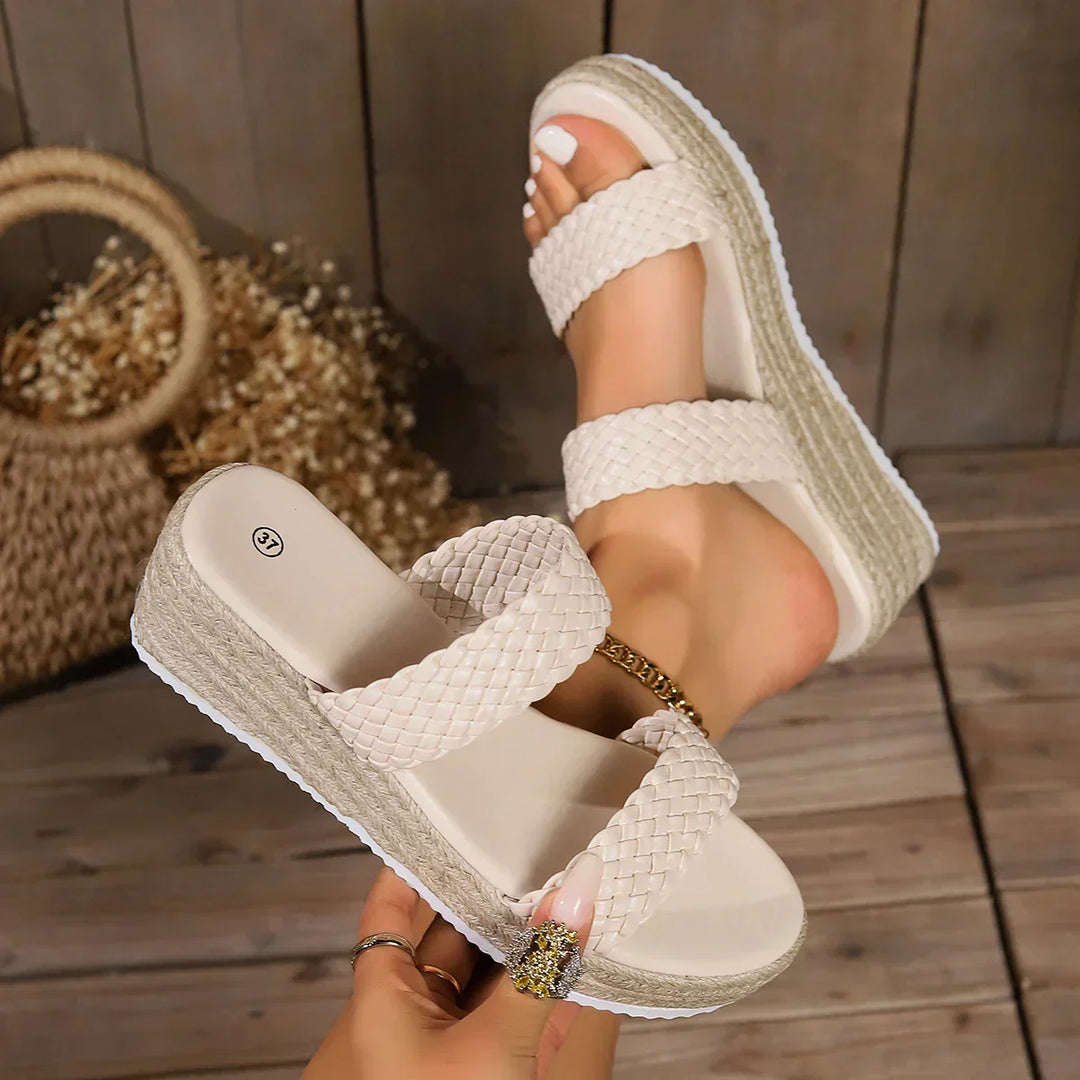 Lena | Platform Sandals with Braided Straps