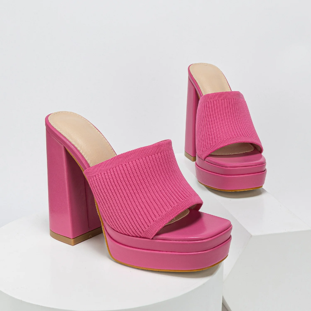 Leocadia | Platform Mule Heels with Block Heel