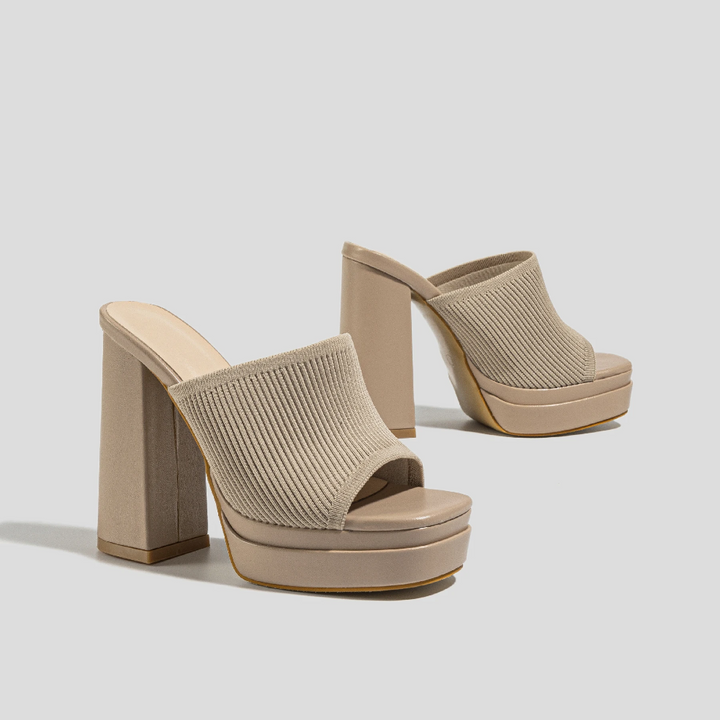 Leocadia | Platform Mule Heels with Block Heel