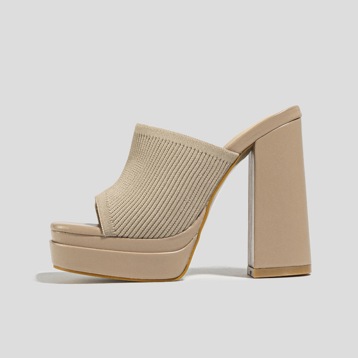 Leocadia | Platform Mule Heels with Block Heel
