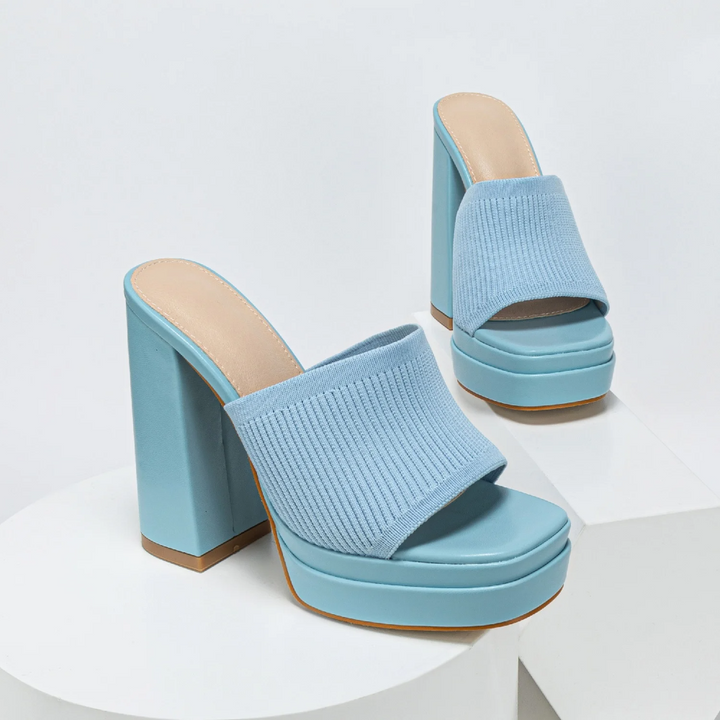 Leocadia | Platform Mule Heels with Block Heel