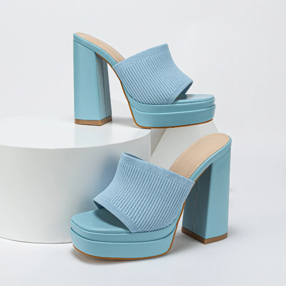 Leocadia | Platform Mule Heels with Block Heel