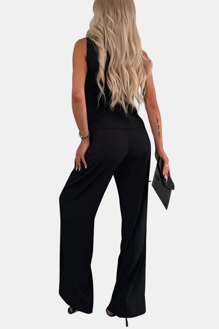 Leona | Structured Vest and Wide-Leg Pants Set