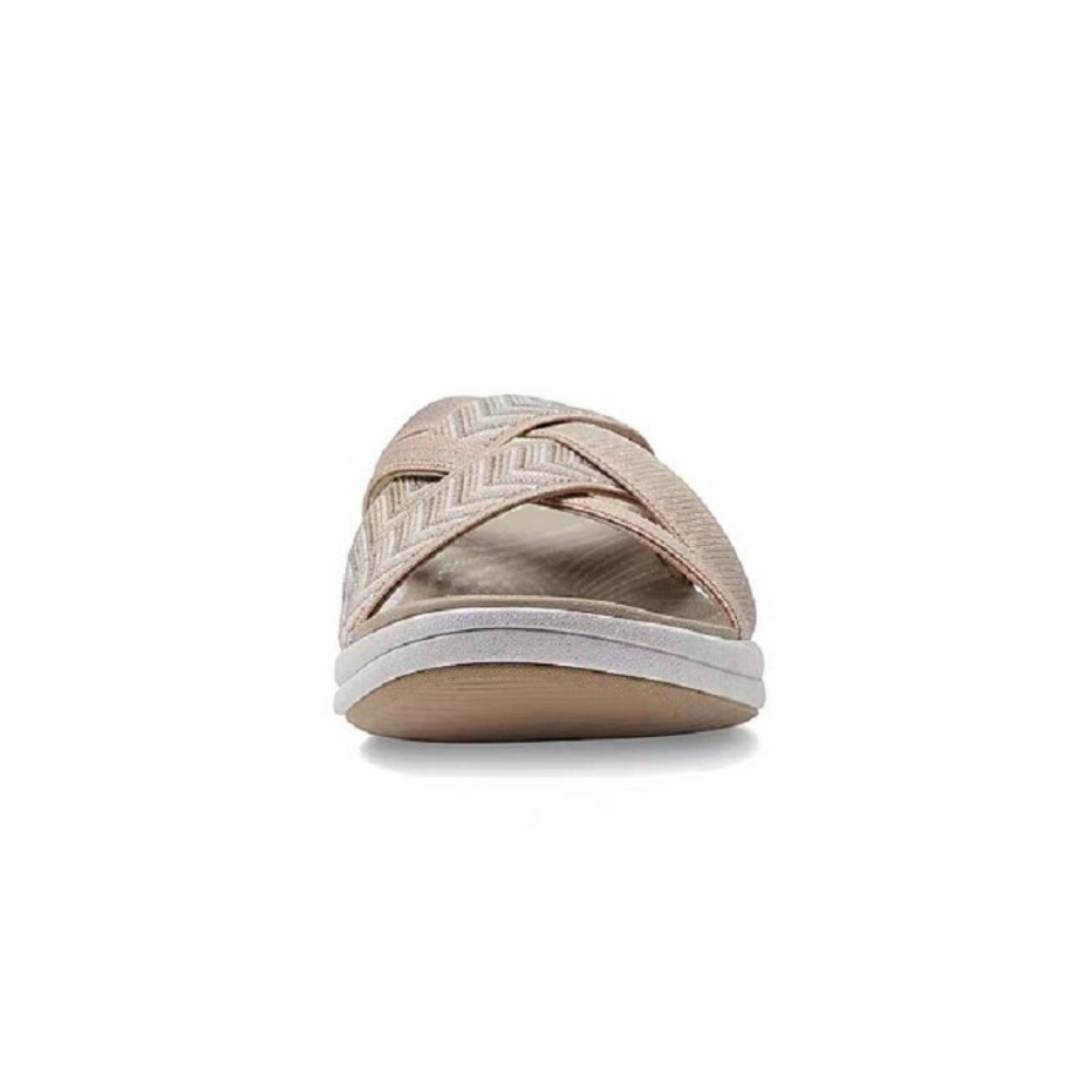Lillian | Slide Sandals with Crisscross Straps