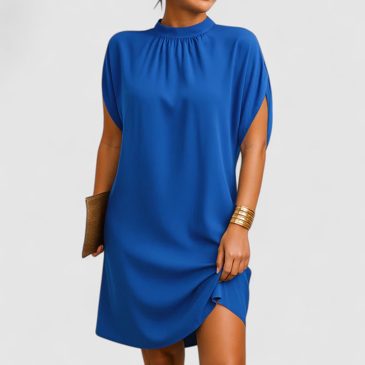 Lioren | Draped High-Neck Mini Dress