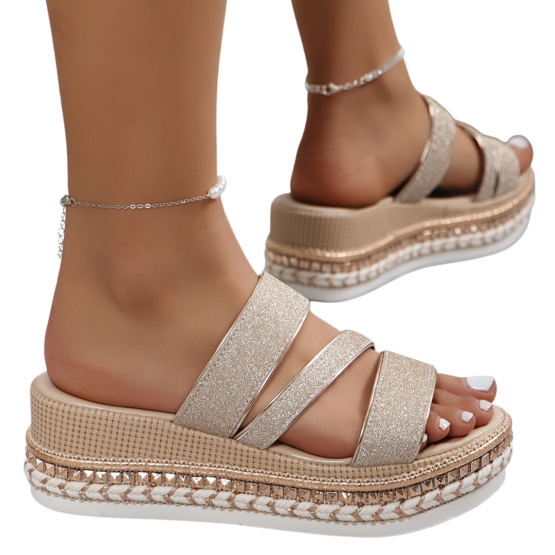 Lubna | Chic Platform Sandals with Strappy Upper