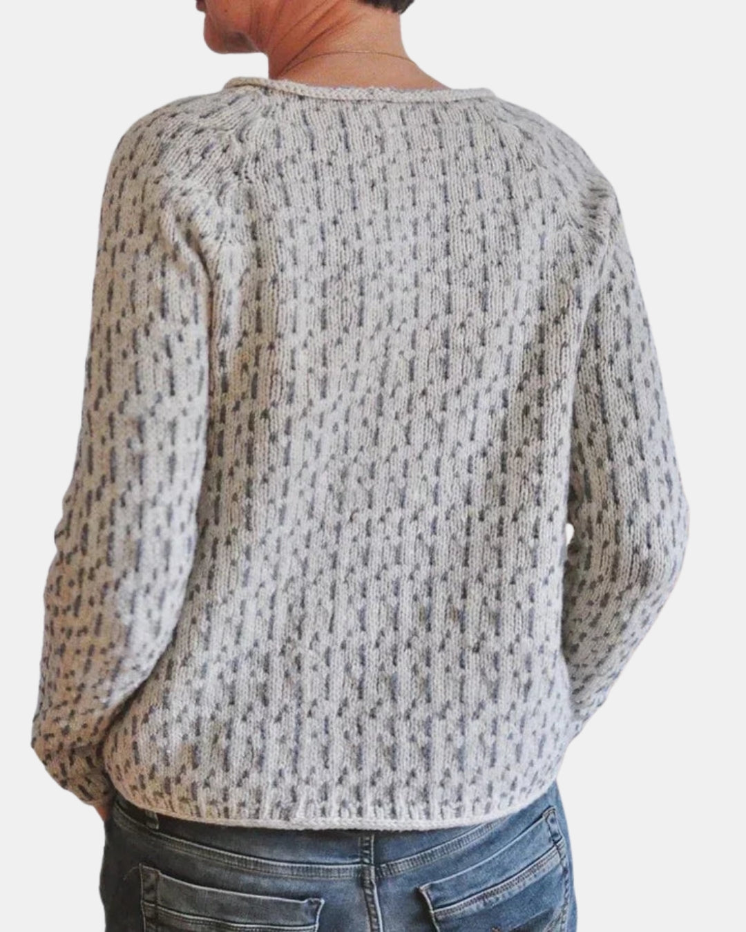 Lyrissae | Textured Knit Sweater with Boat Neck