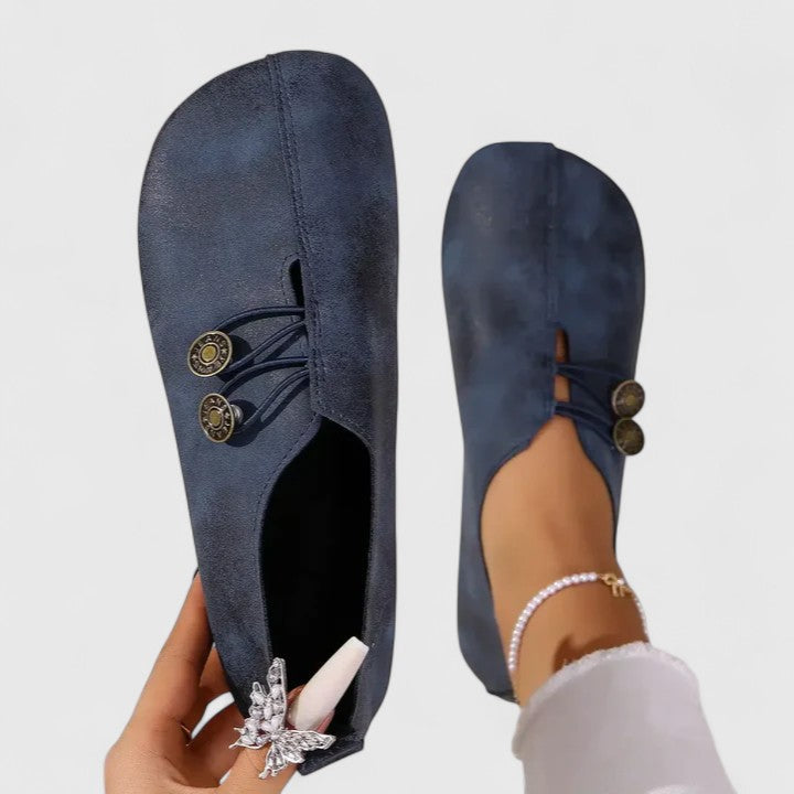Mara | Button Detail Slip On Loafers
