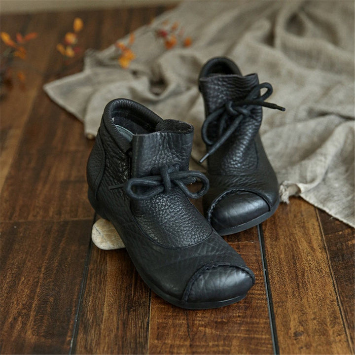 Martha | Casual Lace Up Ankle Boots with Lining