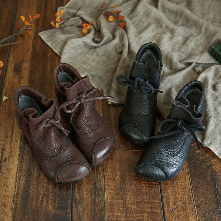 Martha | Casual Lace Up Ankle Boots with Lining