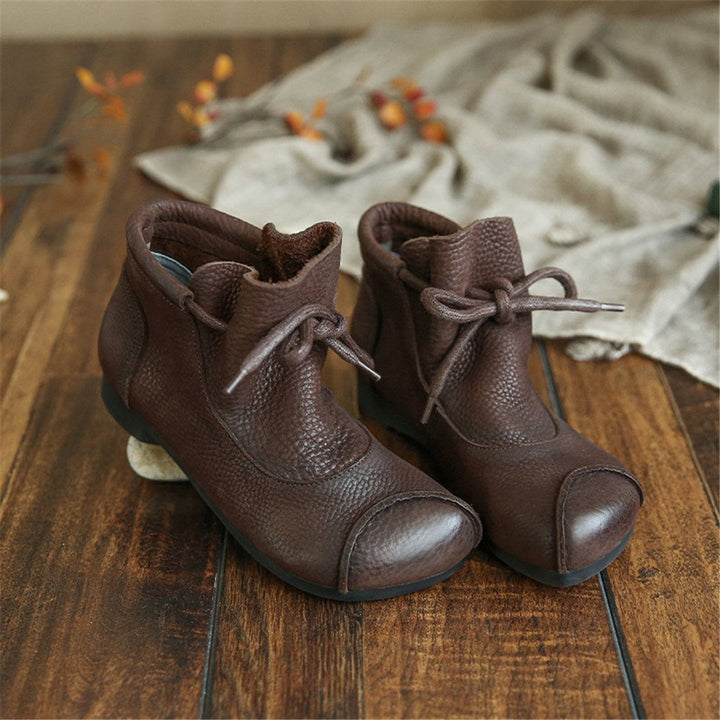 Martha | Casual Lace Up Ankle Boots with Lining