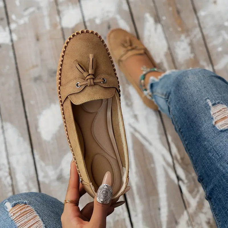 Megan | Classic Moccasin Loafers with Tassel Detail