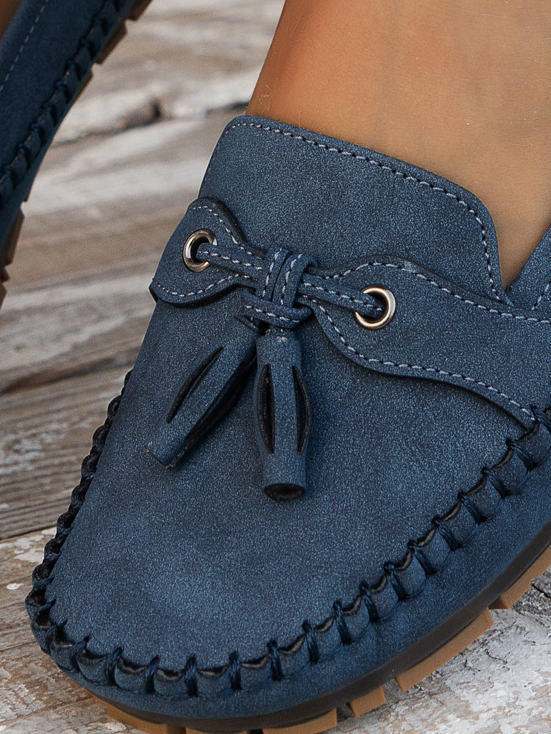 Megan | Classic Moccasin Loafers with Tassel Detail