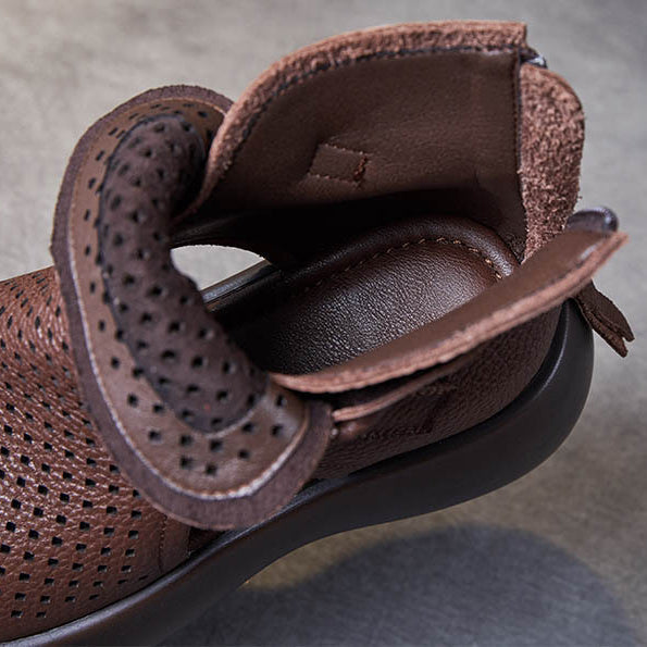 Melisande | Platform Sandals with Perforated Upper