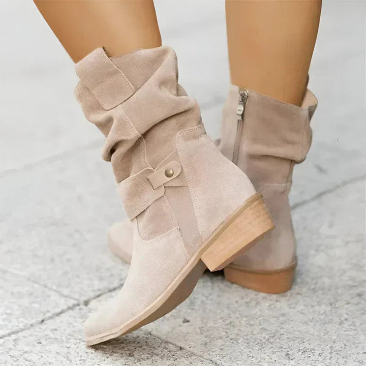 Melva | Chic Slouchy Ankle Boots with Strap Detail