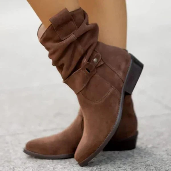 Melva | Chic Slouchy Ankle Boots with Strap Detail