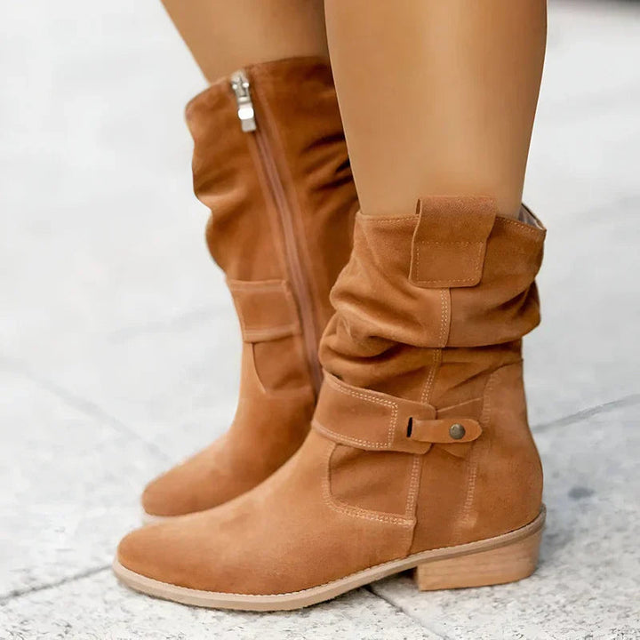 Melva | Chic Slouchy Ankle Boots with Strap Detail