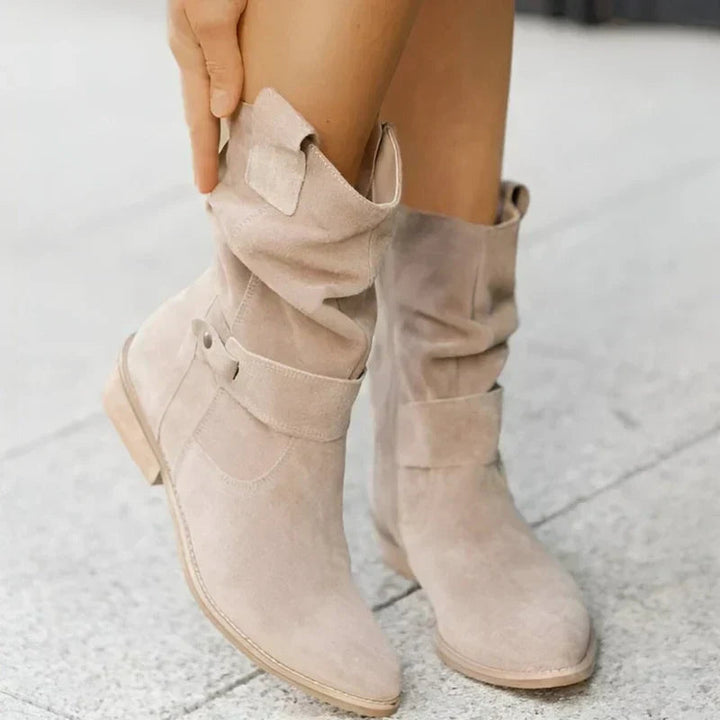 Melva | Chic Slouchy Ankle Boots with Strap Detail