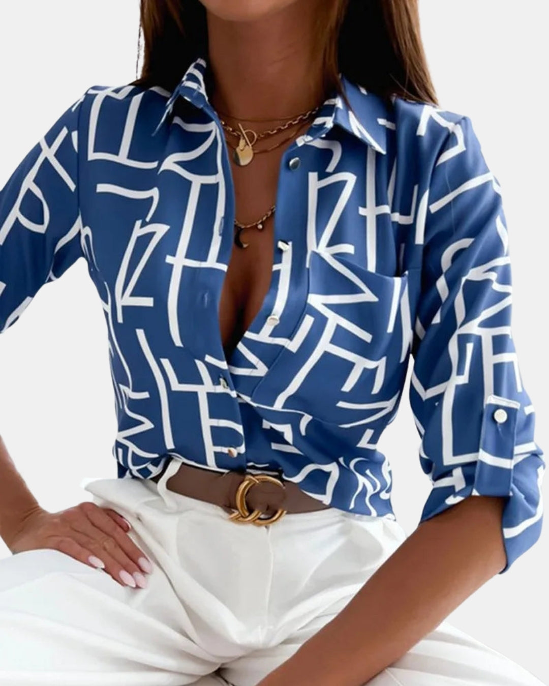Melyzorra | Abstract Print Button Up Shirt