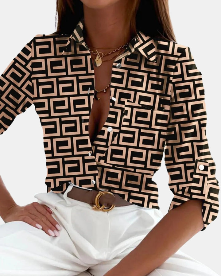 Melyzorra | Abstract Print Button Up Shirt