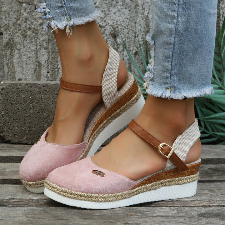 Mila | Espadrille Wedge Sandals with Closed Toe