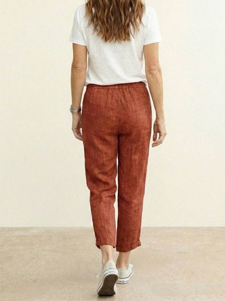 Mila | Straight Leg Pants With Drawstring Waist