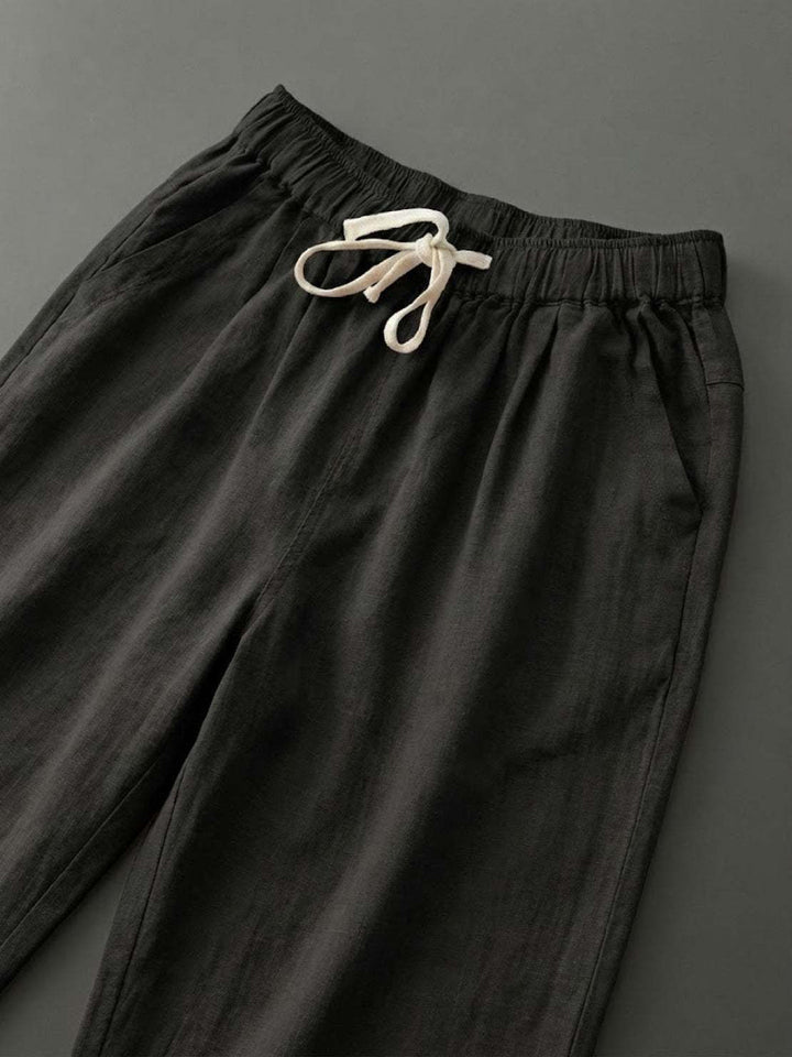 Mila | Straight Leg Pants With Drawstring Waist