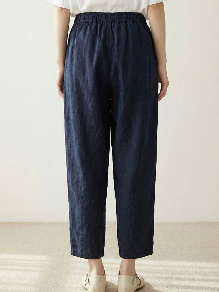 Mila | Straight Leg Pants With Drawstring Waist