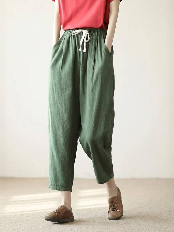 Mila | Straight Leg Pants With Drawstring Waist