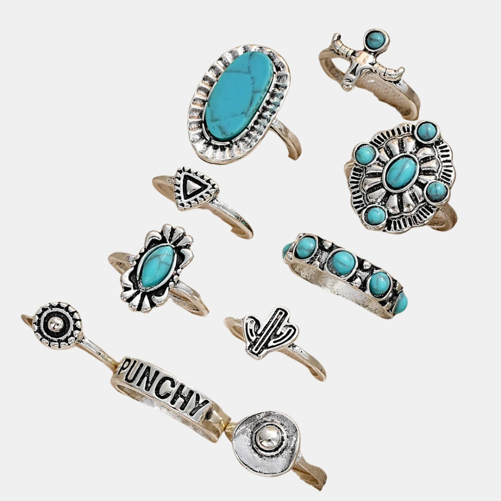 Milani | Boho Western Ring Set with Stone Accents