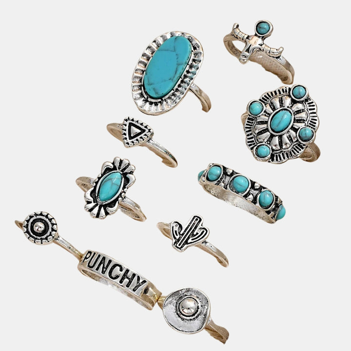 Milani | Boho Western Ring Set with Stone Accents