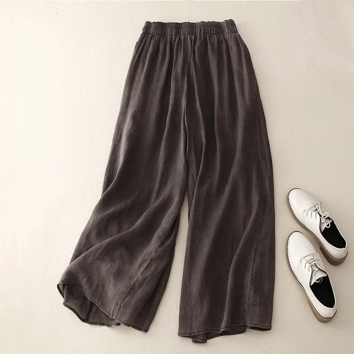 Mira | Wide Leg Pull On Pants with Elastic Waist