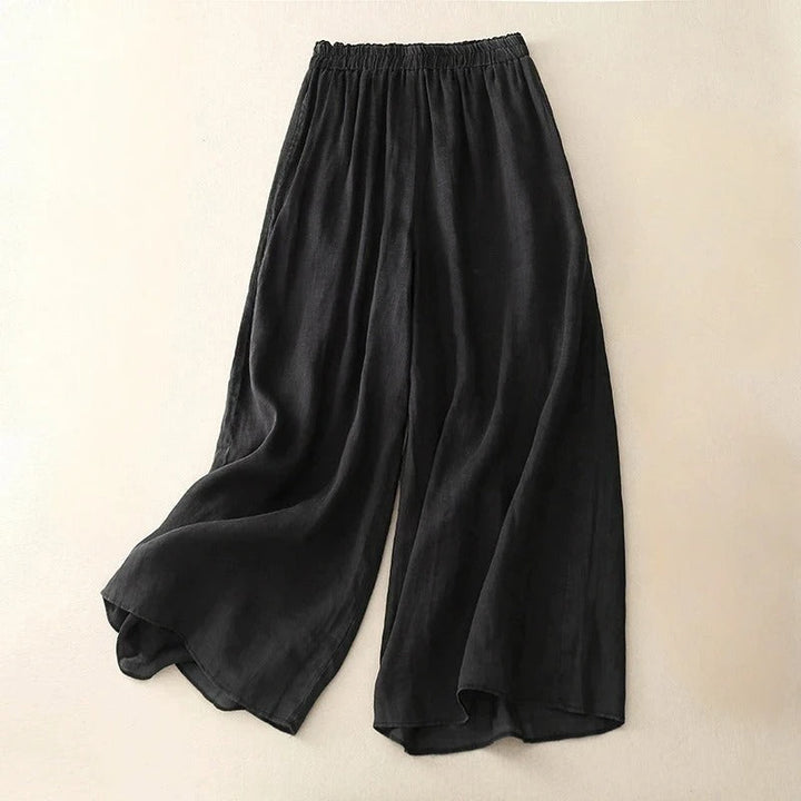 Mira | Wide Leg Pull On Pants with Elastic Waist